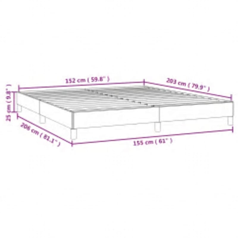 Bowery Hill Contemporary Engineered Wood Queen Bed Frame in Dark Gray