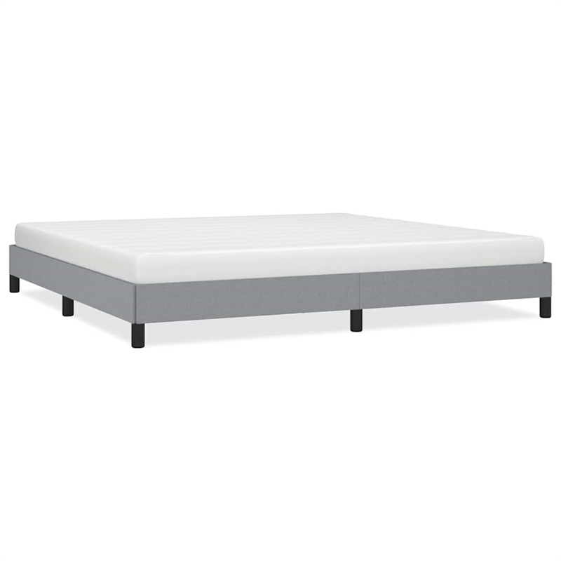 Bowery Hill Contemporary Engineered Wood King Bed Frame in Light Grey