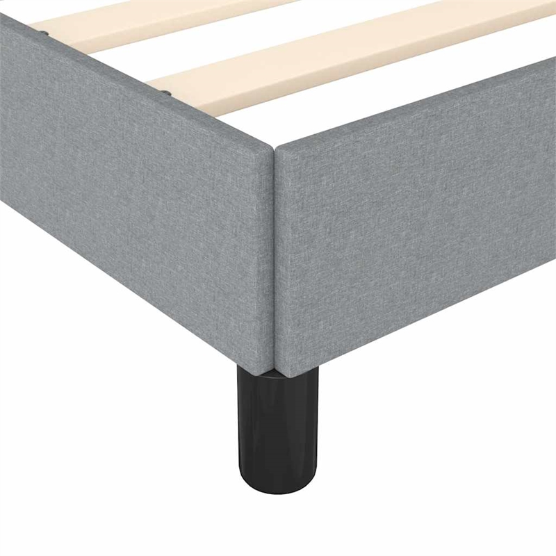 Bowery Hill Contemporary Engineered Wood King Bed Frame in Light Grey
