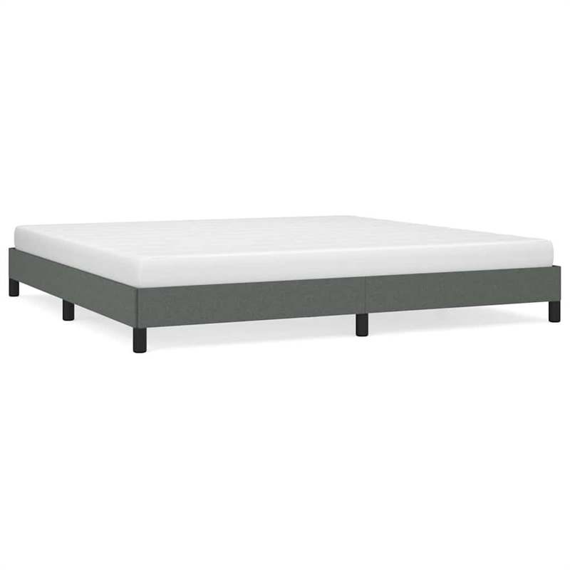 Bowery Hill Contemporary Engineered Wood Bed Frame in Dark Grey