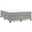 Bowery Hill Contemporary Engineered Wood Full Bed Frame in Light Grey