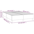 Bowery Hill Contemporary Engineered Wood Full Bed Frame in Light Grey