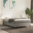 Bowery Hill Contemporary Engineered Wood Full Bed Frame in Light Grey