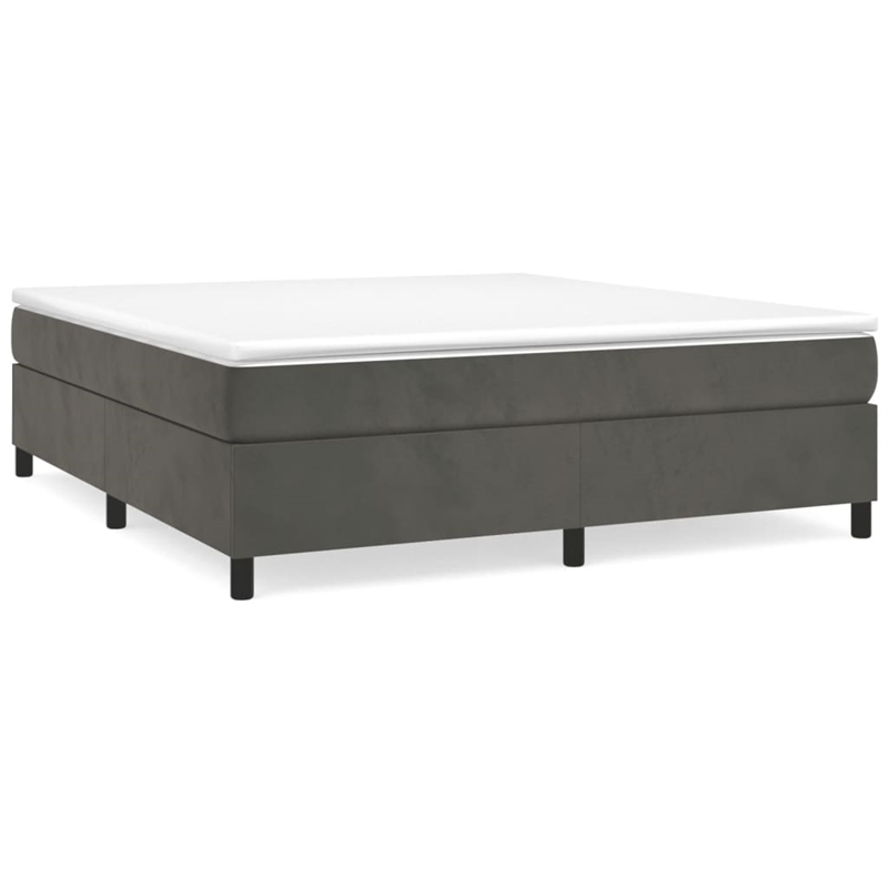 Bowery Hill Engineered Wood King Bed Frame in Dark Gray Fabric