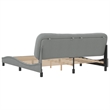 Bowery Hill Contemporary Rectangular King Bed Frame in Light Gray