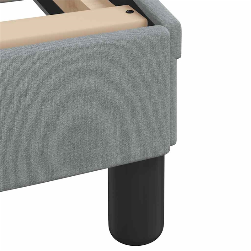 Bowery Hill Contemporary Rectangular King Bed Frame in Light Gray