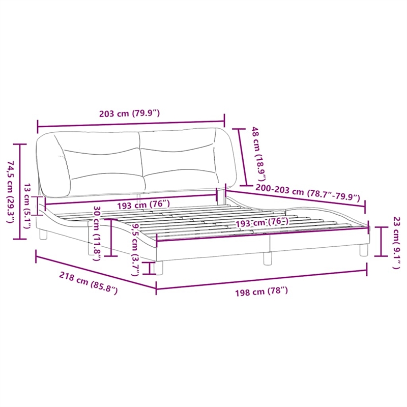 Bowery Hill Contemporary Rectangular King Bed Frame in Light Gray