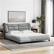 Bowery Hill Contemporary Rectangular King Bed Frame in Light Gray