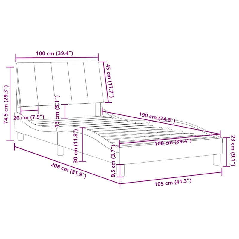 Bowery Hill Contemporary Engineered Wood Twin Bed Frame in Light Grey
