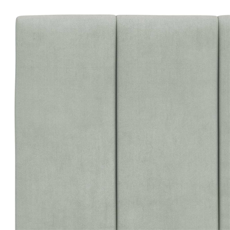 Bowery Hill Contemporary Twin XL Engineered Wood Bed Frame in Light Gray