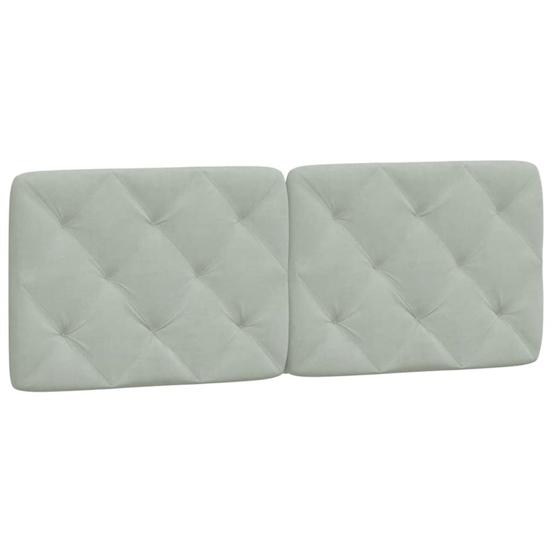 Bowery Hill Contemporary Velvet Full Bed Frame in Light Grey