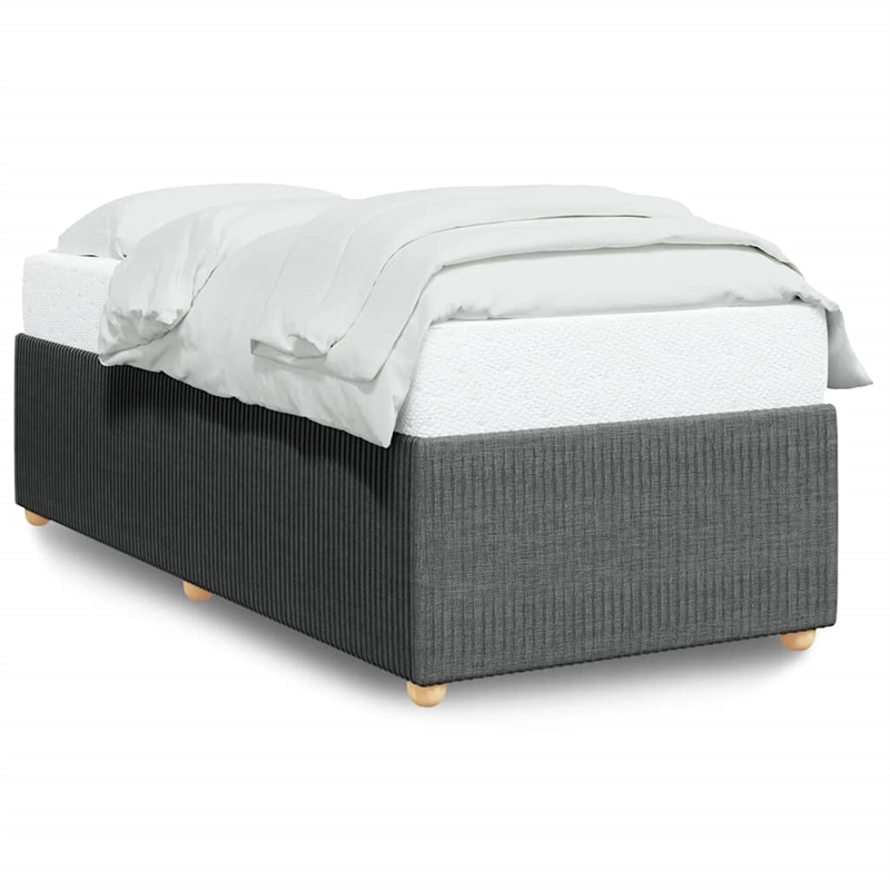 Bowery Hill Contemporary Engineered Wood Twin Bed Frame in Dark Gray