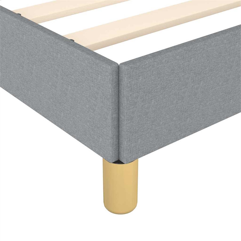 Bowery Hill Contemporary Queen Engineered Wood Bed Frame in Light Gray
