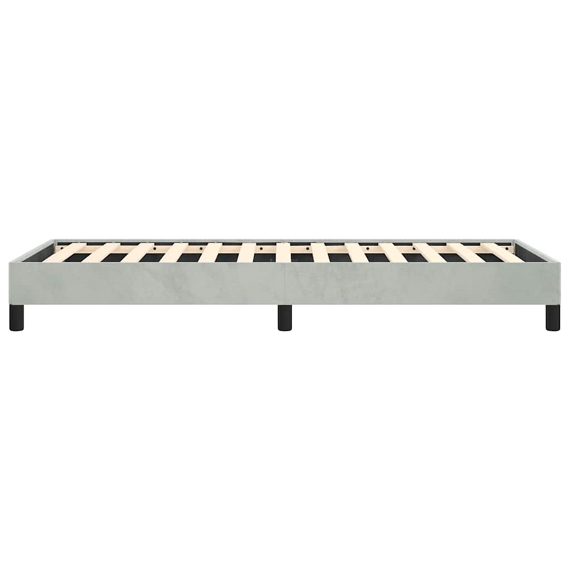 Bowery Hill Contemporary Engineered Wood Twin Bed Frame in Light Grey