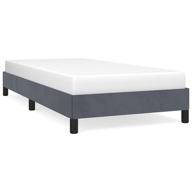 Bowery Hill Contemporary Engineered Wood Twin XL Bed Frame in Dark Gray