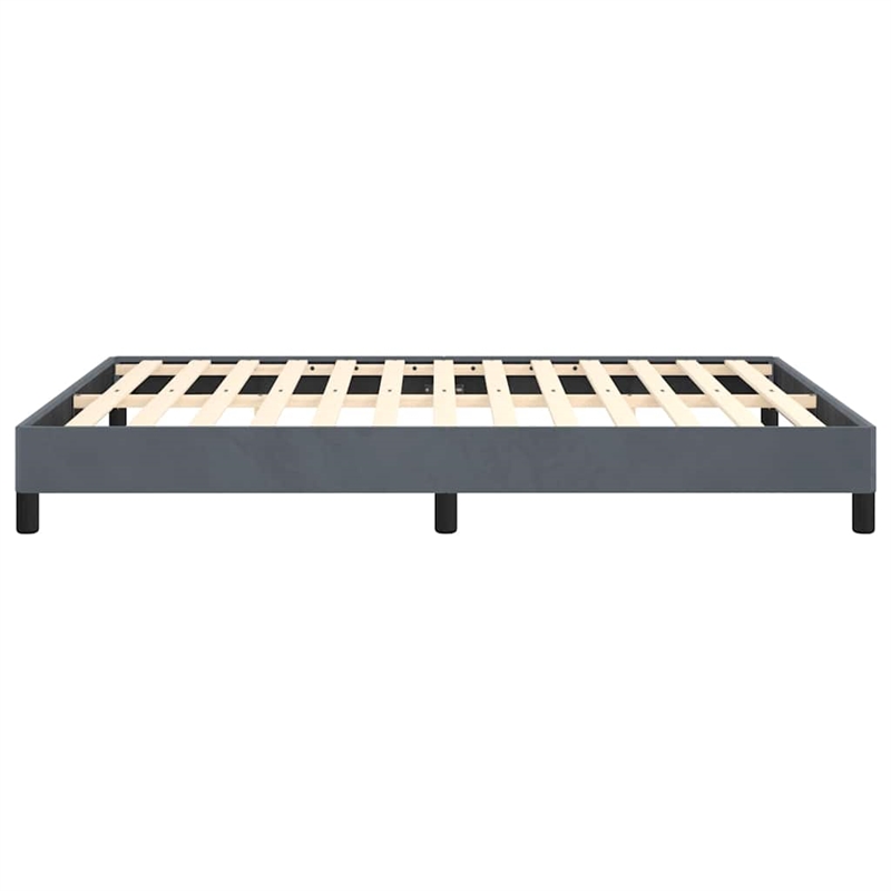 Bowery Hill Engineered Wood Faux Leather Full Bed Frame in Dark Gray
