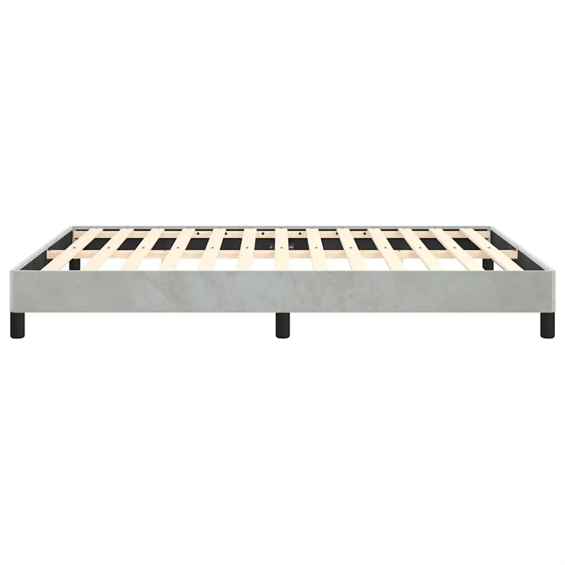 Bowery Hill Contemporary Queen Engineered Wood Bed Frame in Light Gray