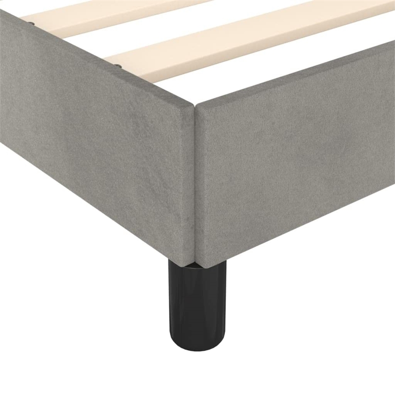 Bowery Hill Contemporary Engineered Wood King Bed Frame in Light Grey