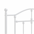 Bowery Hill Rectangular Powder-Coated Steel Twin Bed Frame in White