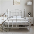 Bowery Hill Rectangular Powder-Coated Steel Twin Bed Frame in White