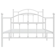 Bowery Hill Rectangular Powder-Coated Steel Twin Bed Frame in White