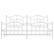 Bowery Hill Rectangular Powder-Coated Steel Full Bed Frame in White