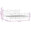 Bowery Hill Rectangular Powder-Coated Steel Full Bed Frame in White