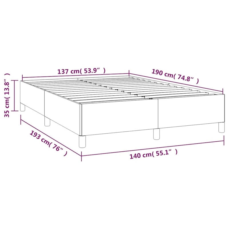 Bowery Hill Engineered Wood Faux Leather Full Bed Frame in Light Gray
