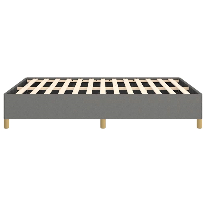 Bowery Hill Contemporary Engineered Wood Full Bed Frame in Dark Gray