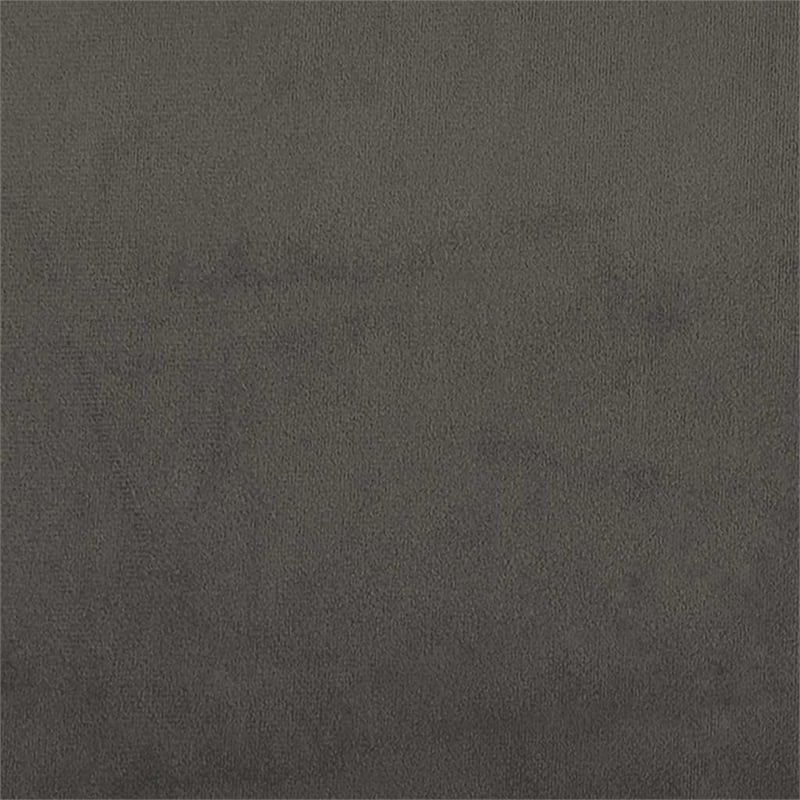 Bowery Hill Contemporary Velvet Full Bed Frame in Dark Gray Fabric