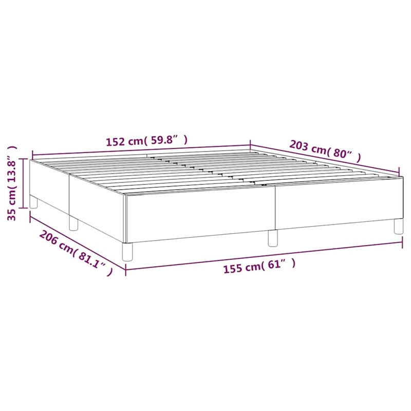 Bowery Hill Contemporary Engineered Wood Queen Bed Frame in Dark Gray
