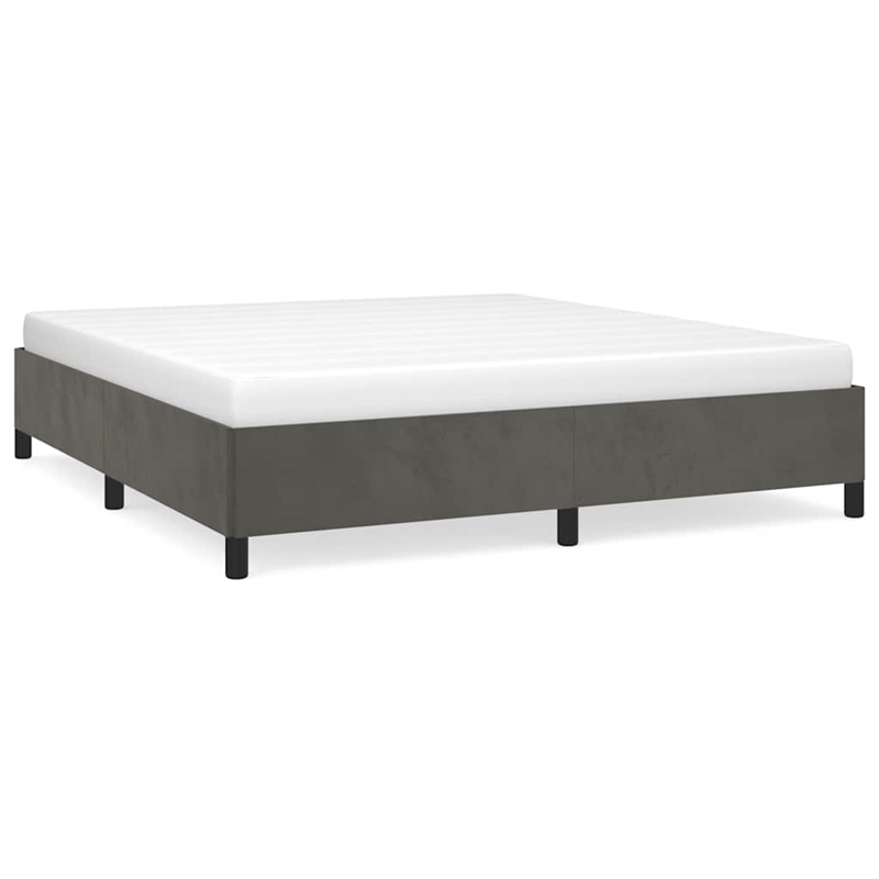 Bowery Hill Contemporary Engineered Wood King Bed Frame in Dark Gray