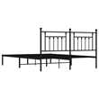 Bowery Hill Rectangular Powder-Coated Steel Full Bed Frame in Black