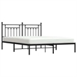 Bowery Hill Rectangular Powder-Coated Steel Full Bed Frame in Black