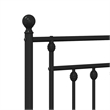 Bowery Hill Rectangular Powder-Coated Steel Full Bed Frame in Black