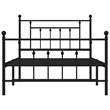 Bowery Hill Rectangular Steel Single Industrial Bed Frame in Black