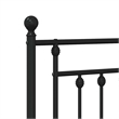 Bowery Hill Rectangular Steel Single Industrial Bed Frame in Black
