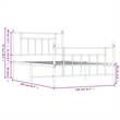 Bowery Hill Rectangular Steel Single Industrial Bed Frame in Black