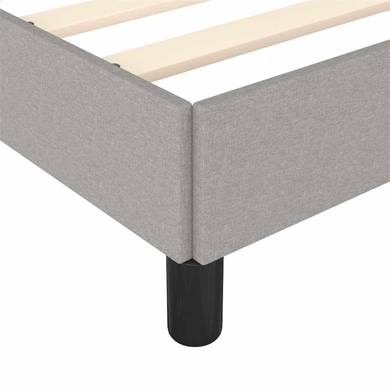 Bowery Hill Contemporary Queen Engineered Wood Bed Frame in Light Grey