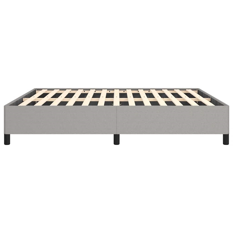 Bowery Hill Contemporary Engineered Wood King Bed Frame in Light Grey
