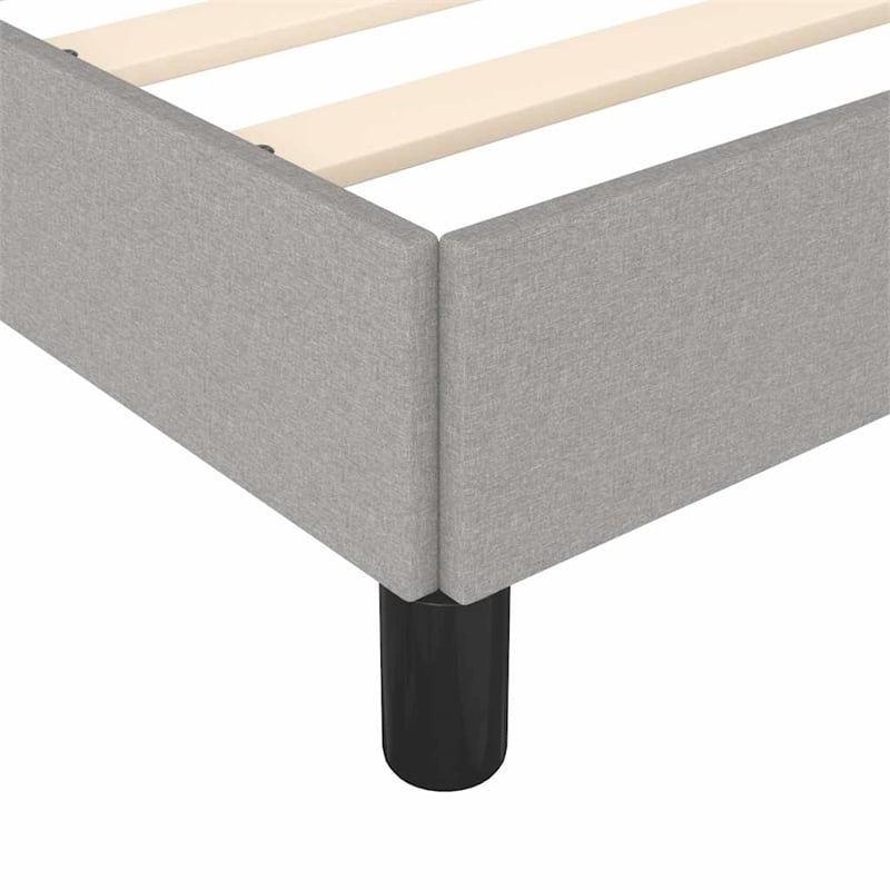 Bowery Hill Contemporary Engineered Wood King Bed Frame in Light Grey