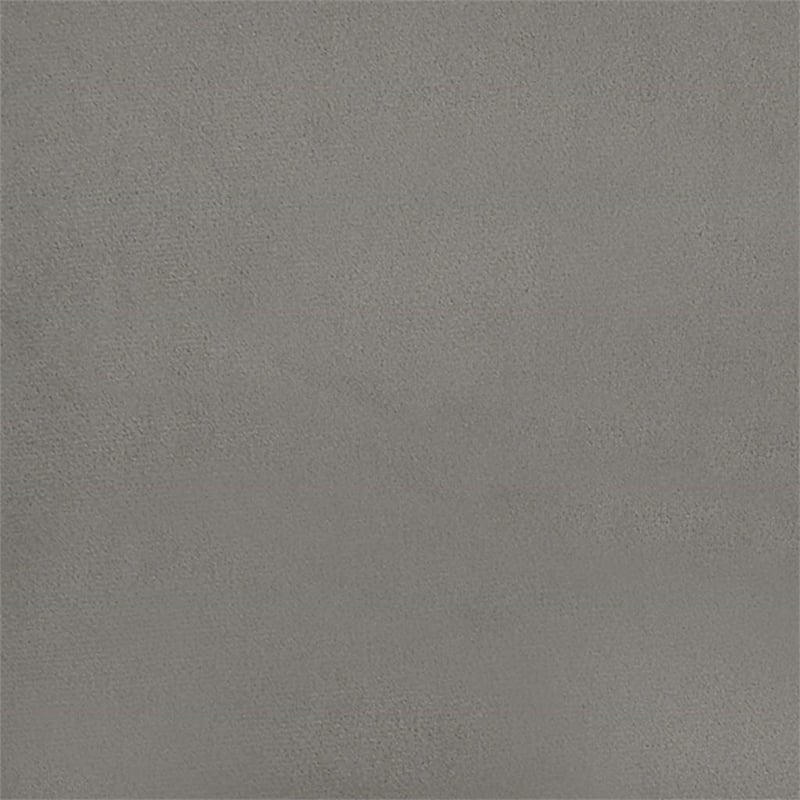 Bowery Hill Contemporary Velvet California King Bed Frame in Light Grey