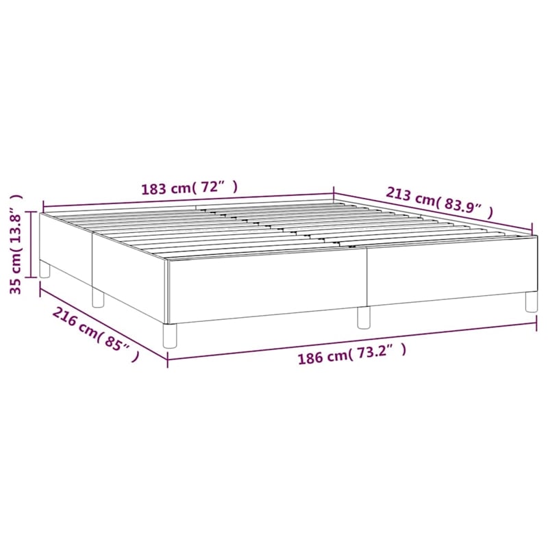 Bowery Hill Contemporary Velvet California King Bed Frame in Light Grey