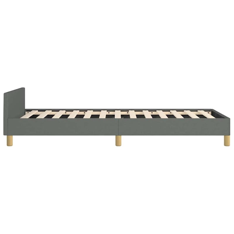 Bowery Hill Engineered Wood Twin XL Bed Frame with Headboard in Dark Gray