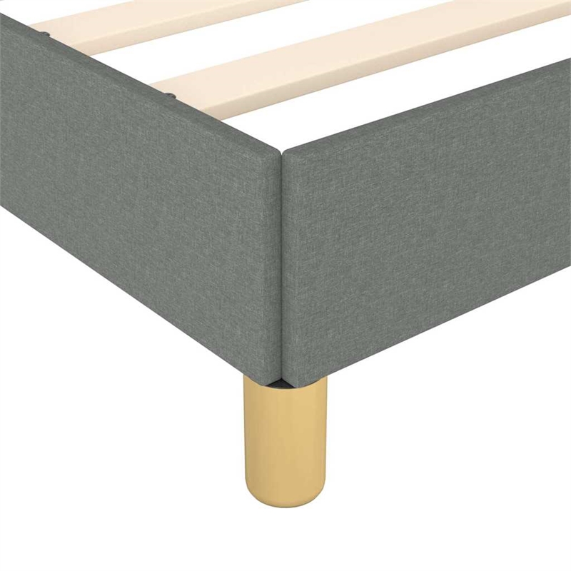 Bowery Hill Engineered Wood Twin XL Bed Frame with Headboard in Dark Gray
