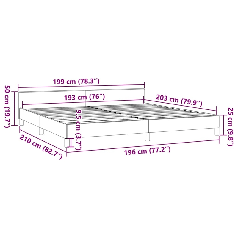 Bowery Hill Contemporary King Bed Frame with Headboard in Black