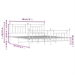 Bowery Hill Rectangular Industrial Steel Full Bed Frame in Black