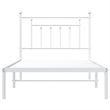 Bowery Hill Rectangular Powder-Coated Steel Twin Bed Frame in White