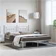 Bowery Hill Rectangular Powder-Coated Steel Full Bed Frame in White