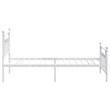 Bowery Hill Rectangular Powder-Coated Steel Twin Bed Frame in White